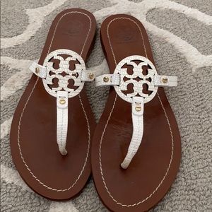 White Tory Burch Sandals